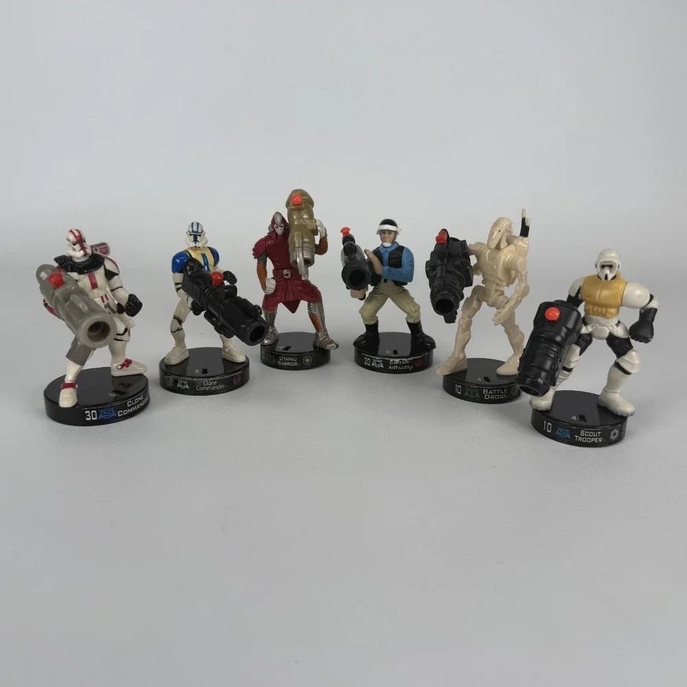 Hasbro 2005 Star Wars Attactix - Lot of 6 Figures‎